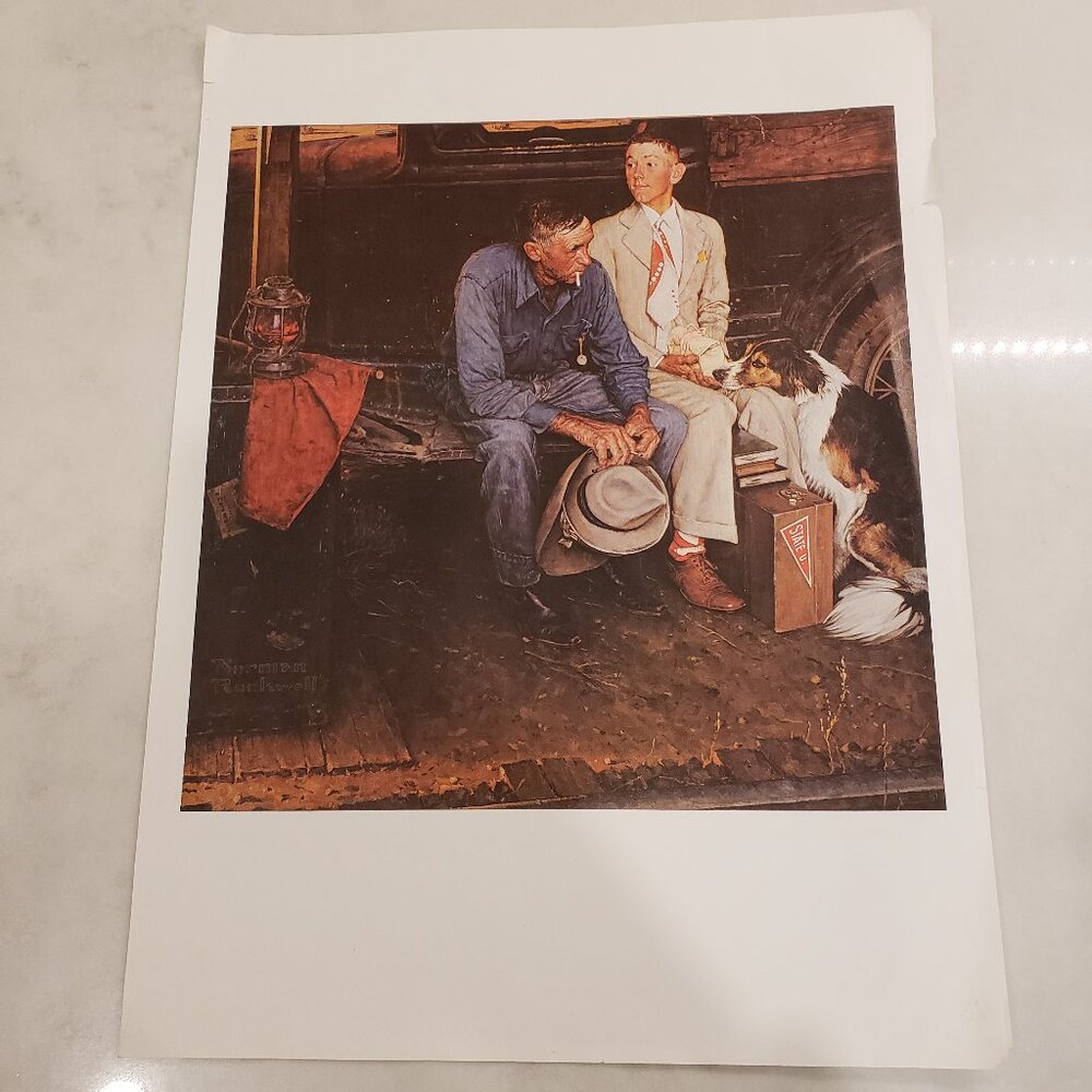 Breaking Home Ties 1954 Norman Rockwell Print